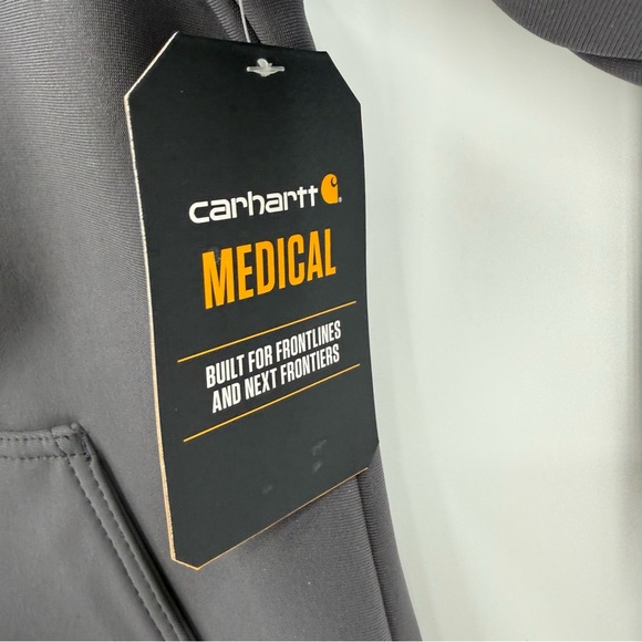 Carhartt Jacket Womens Size S Gray Rugged Flex Peak Bonded Fleece Scrub NWT - Picture 6 of 12